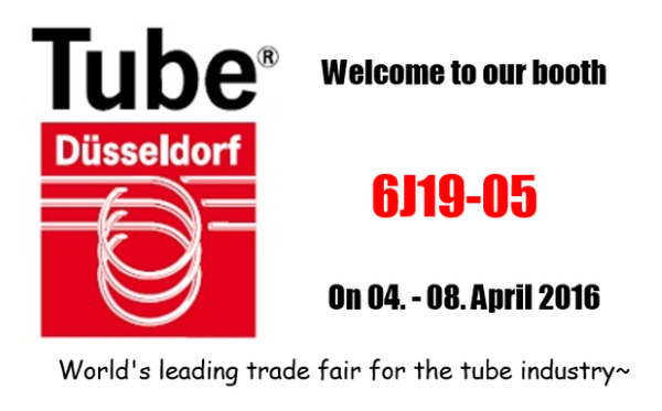 Estaremos en la 15ª Exposición del Tubo - Düsseldorf, Alemania
